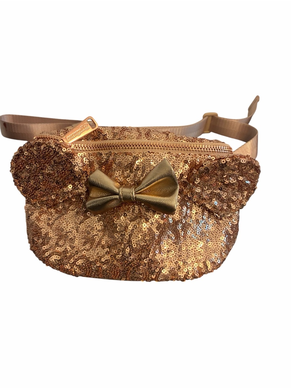 Loungefly Disney Minnie Mouse Gold Sequin Fanny Pack